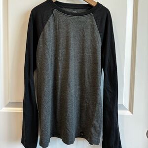 T&B boys gray/black full sleeve tee L10-12 super soft